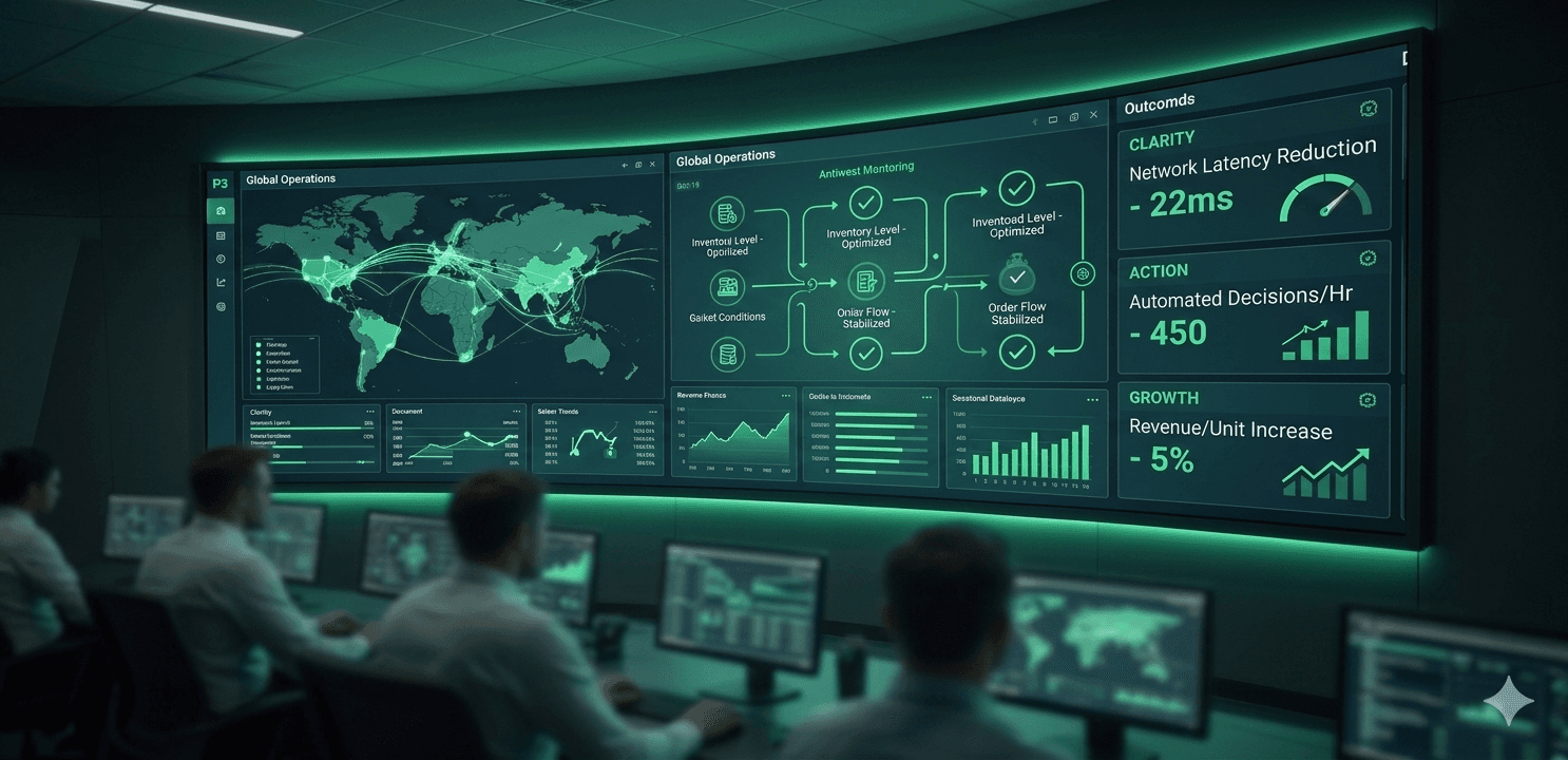 P3Analytica operations intelligence dashboard
